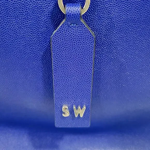 Stuart Weitzman Shopping SatchelBlue Violet Caviar Leather New W/ Tags Mint!
